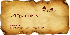 Végh Alinka névjegykártya